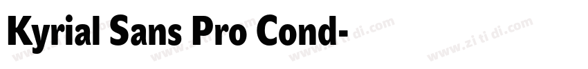 Kyrial Sans Pro Cond字体转换